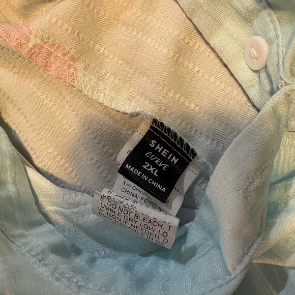 SHEIN Lune Plus Size Cherry Print Ruffle Trim Top - Picture 4 of 4